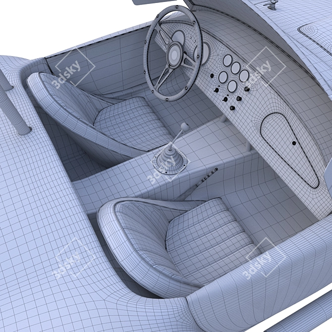 Classic Shelby Cobra 427: Ultimate Power and Performance 3D model image 5