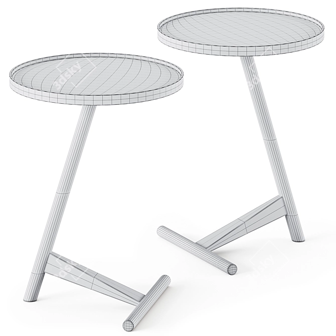 Sleek Calvo Side Table: Modern Elegance 3D model image 2