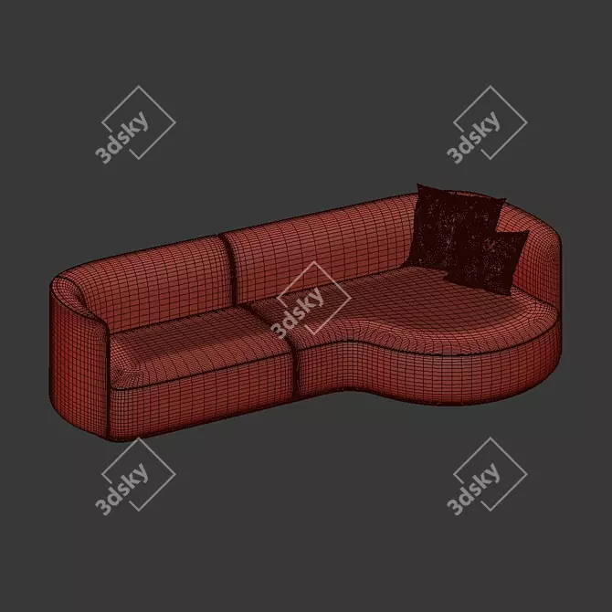 Elegant Chloe Sofa: Modern Design, Premium Quality 3D model image 3