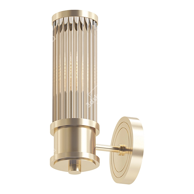 Elegant Brass Sconce from Ralph Lauren 3D model image 1