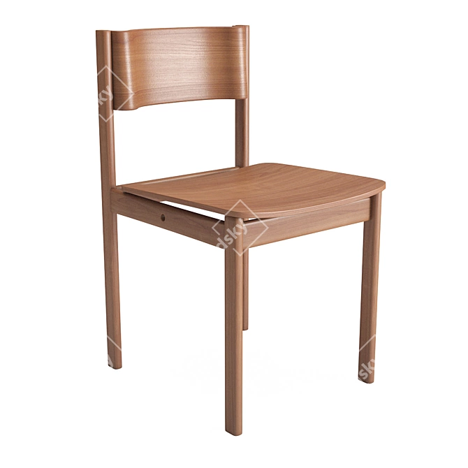 Timeless Wood Chair 3D model image 1