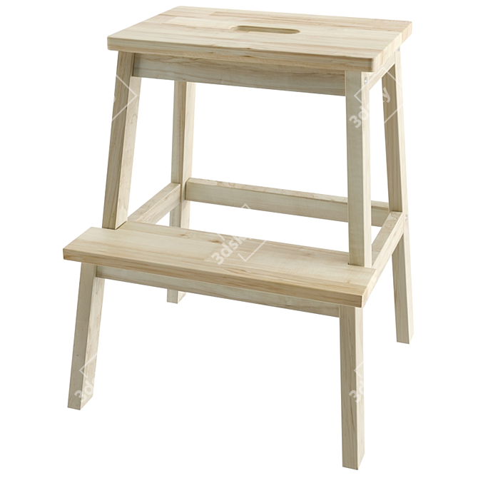 Versatile Ikea Stool-ladder: BEKVEM 3D model image 1