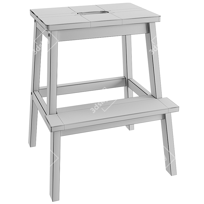 Versatile Ikea Stool-ladder: BEKVEM 3D model image 11