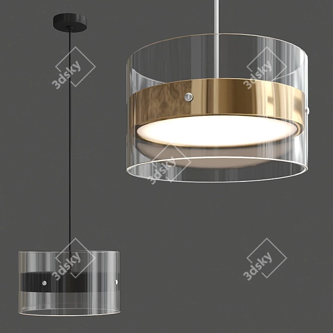 Minimalist Nordic Pendant Lamp 3D model image 1