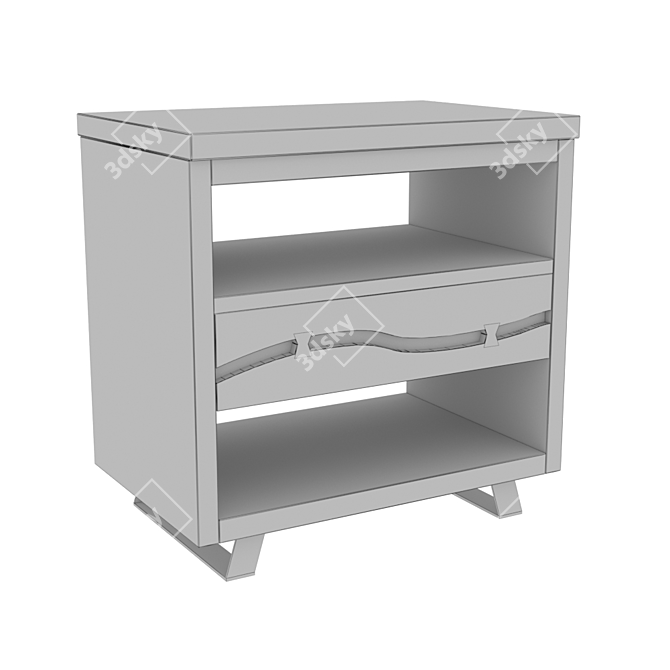 Sleek Minimalist Cabinet TMB-035 3D model image 3