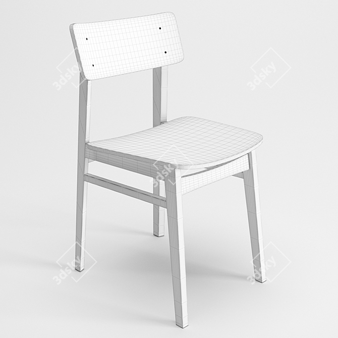 Retro Gascoin Chair: Vintage Style 3D model image 2