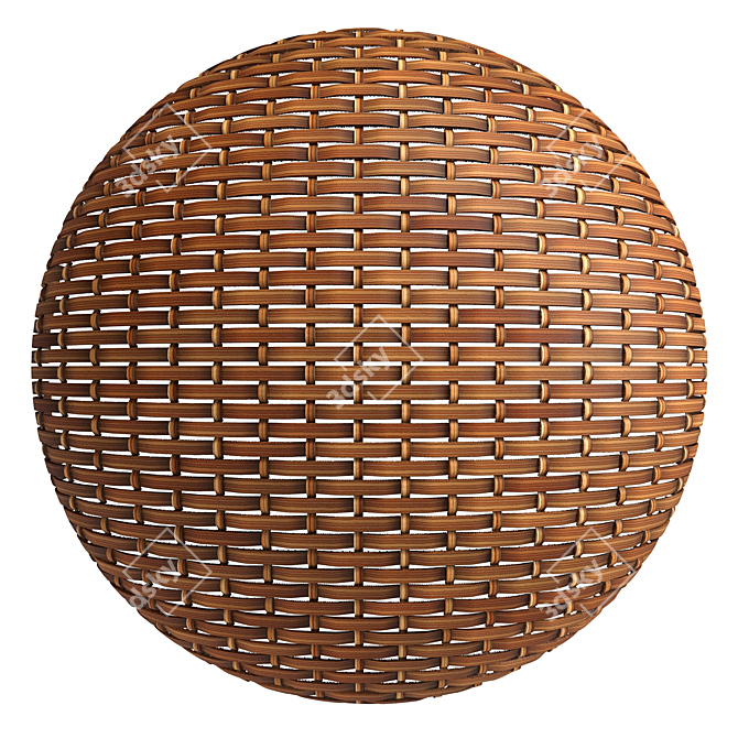 Woven Wonders: PBR Wicker Materials 3D model image 3