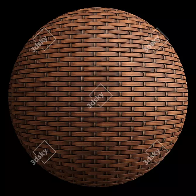 Woven Wonders: PBR Wicker Materials 3D model image 4