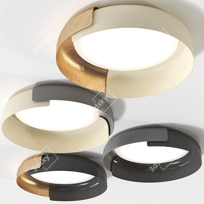 Elegant DALA LED Ceiling Light 3D model image 1