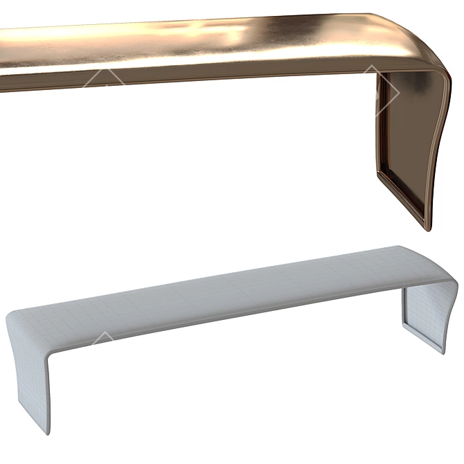 Bronze Black Naja Coffee Table 3D model image 3