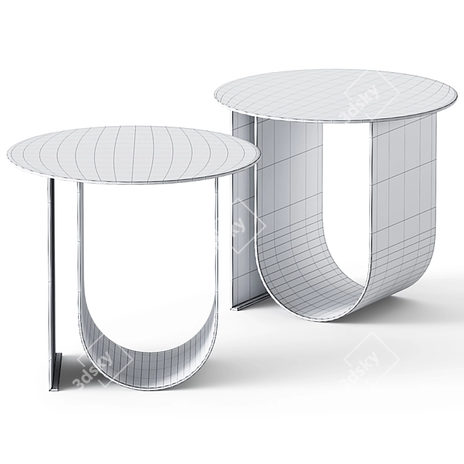 Chic Metal Side Table by Bloomingville 3D model image 3