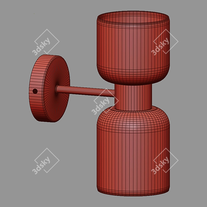 Eurosvet Tandem Glass Wall Lamp 3D model image 3