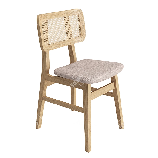 Elegant Vicky Chair: French-Inspired Comfort 3D model image 1