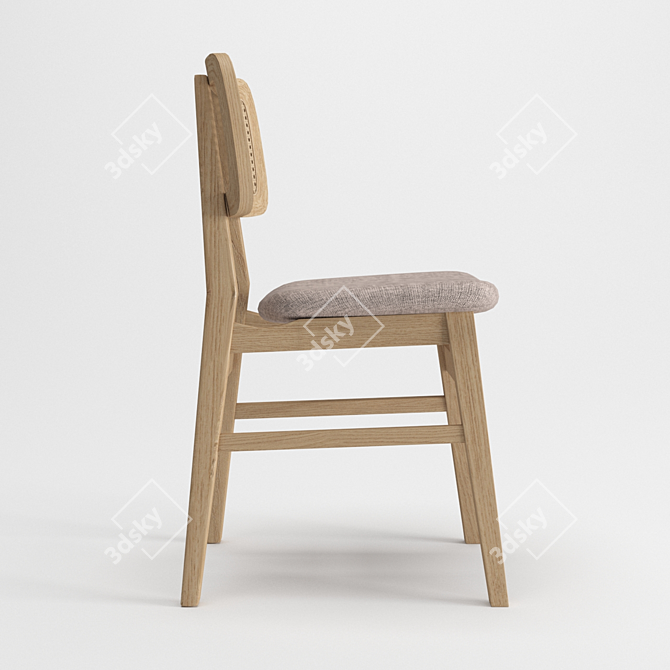 Elegant Vicky Chair: French-Inspired Comfort 3D model image 3