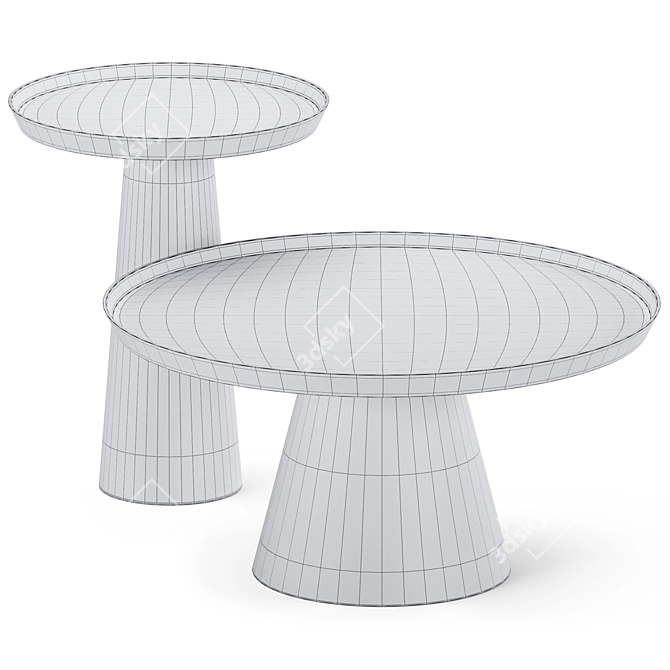 Sleek and Stylish Luana Coffee Table 3D model image 2