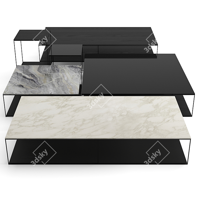 Modern Minotti Liam Coffee Table Set 3D model image 1