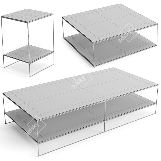 Modern Minotti Liam Coffee Table Set 3D model image 6