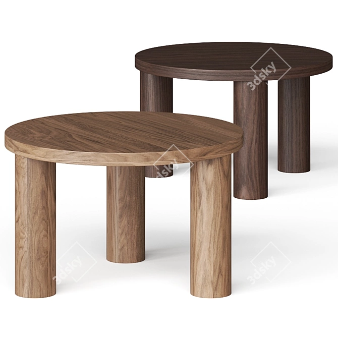 Sleek Scandinavian Coffee Tables 3D model image 1