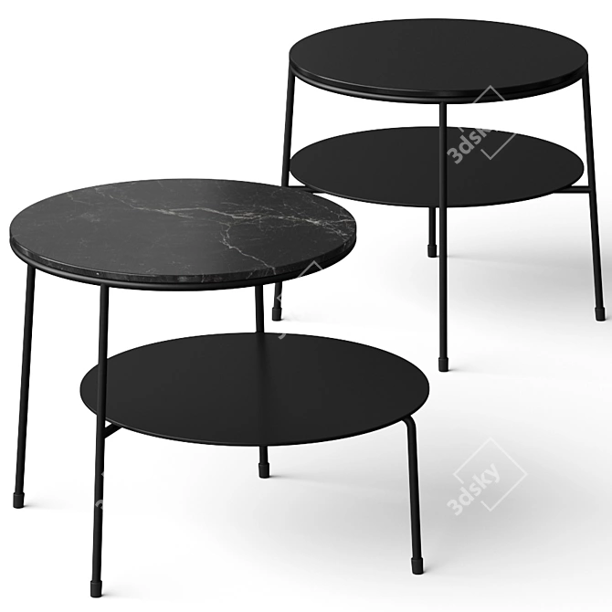 Modern Duo Coffee Tables Set 3D model image 1