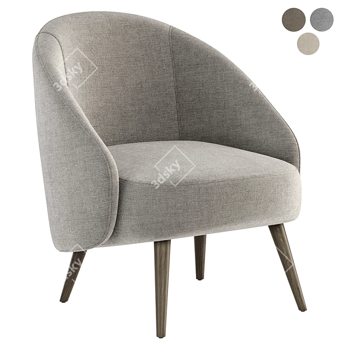 Elegant Aran Chair: Dynamic Design 3D model image 1