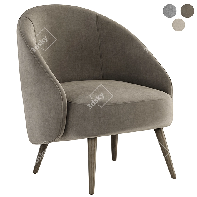 Elegant Aran Chair: Dynamic Design 3D model image 2