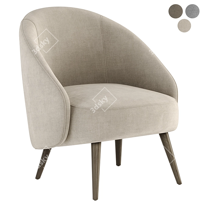 Elegant Aran Chair: Dynamic Design 3D model image 3