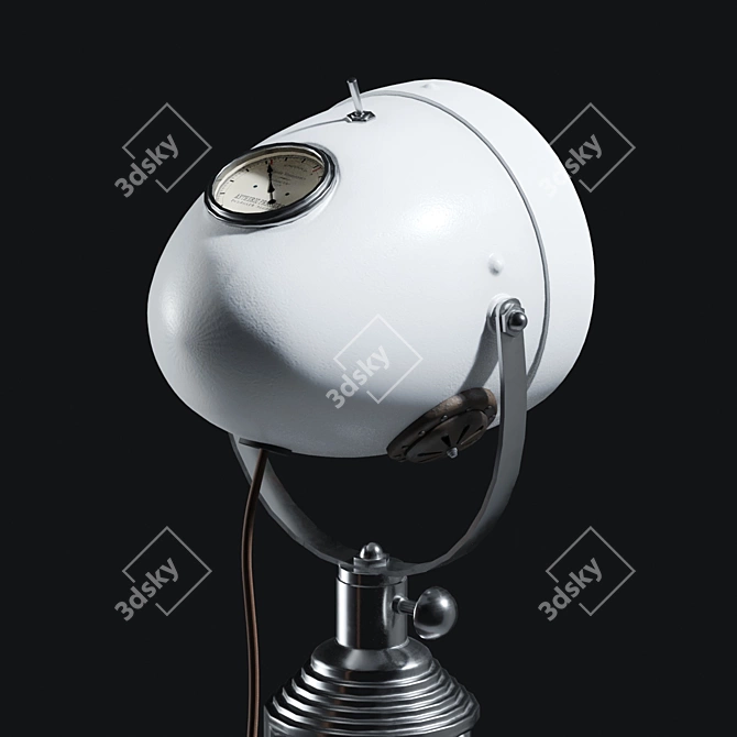 Vintage White Moto Floor Lamp 3D model image 3