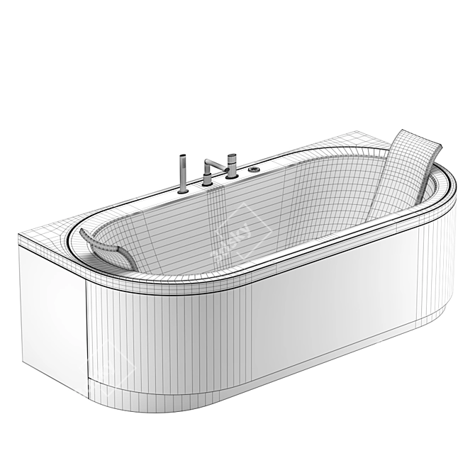 Title: Yuma Art Air Massage Bathtub 3D model image 6