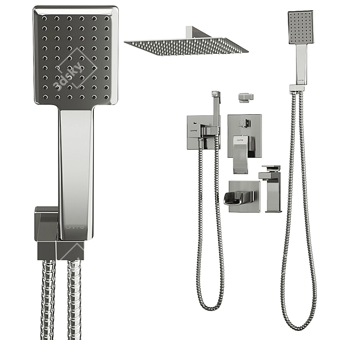 Gappo Shower Set: G7107-20 3D model image 1