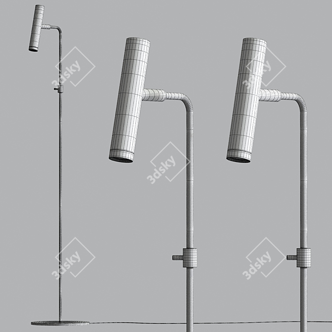 Modern Vertigo LED Floor Lamp 3D model image 2