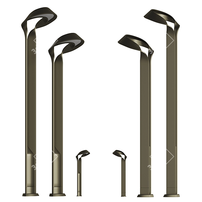 Illuminate Your Path: Artform Hi-Glo and Lo-Glo Street Lights (6 Colors) 3D model image 3