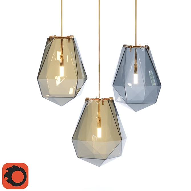 Elegant Jeweler Pendant Lamp 3D model image 4