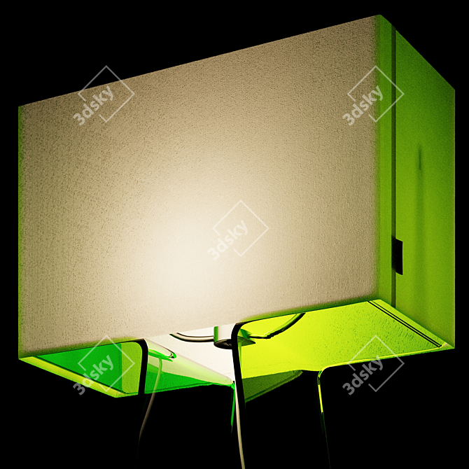 Sculpted Acrylic Mesh Lamp 3D model image 7