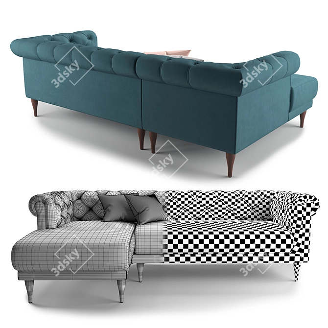 Barstow Sofa by MADE: Sleek Comfort for Your Home 3D model image 2