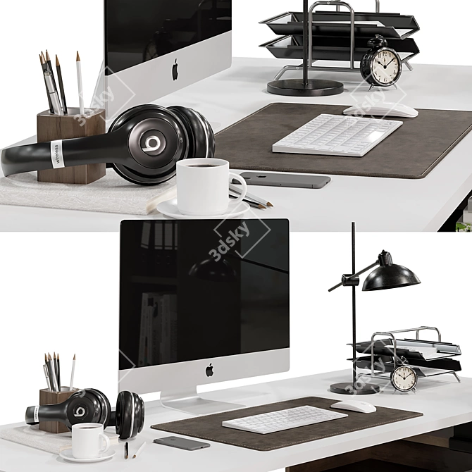 Modern Office Furniture Set 3D model image 2