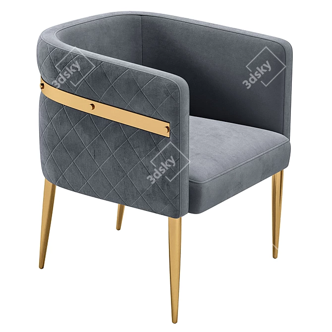 Modern Garda Chair and Diamond Table Set 3D model image 4