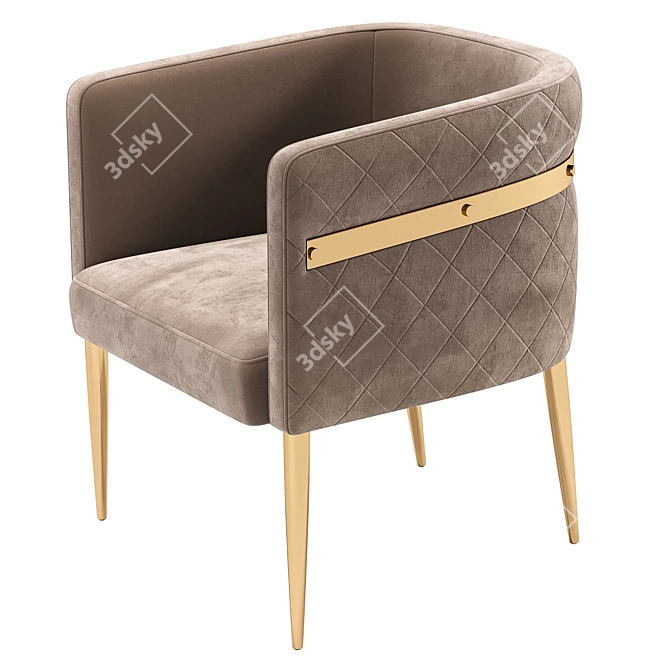 Modern Garda Chair and Diamond Table Set 3D model image 5