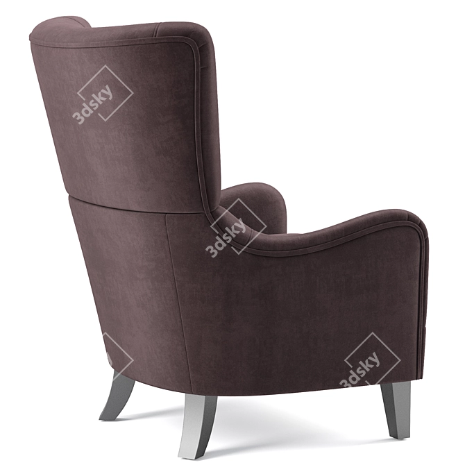 Quentin Elegant Velvet Sofa 3D model image 4
