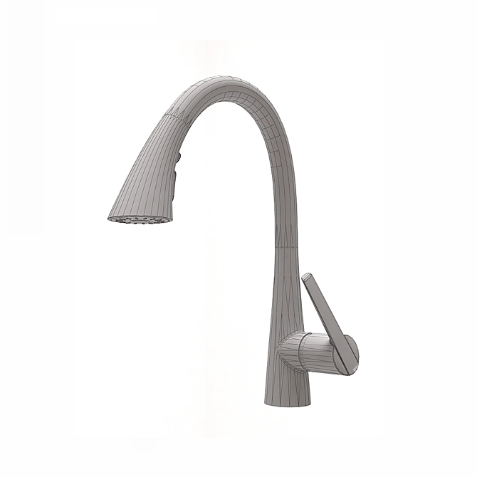 Zedra Single-Lever Sink Faucet: Modern & Versatile 3D model image 2