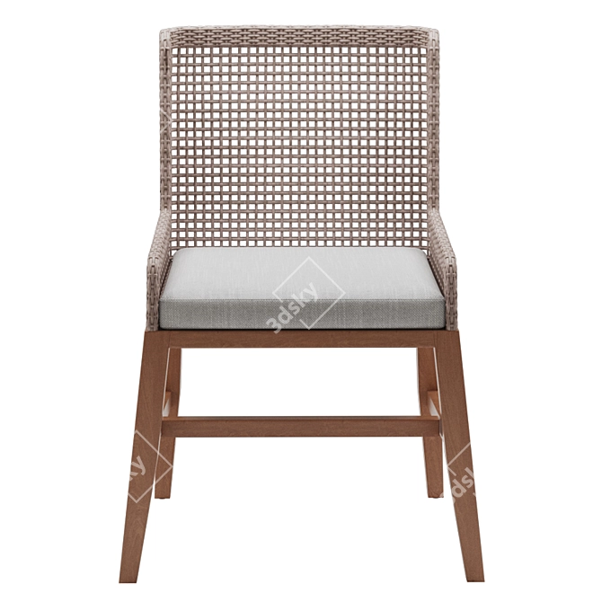 Vista Outdoor Side Chair: Stylish and Durable Seating 3D model image 2