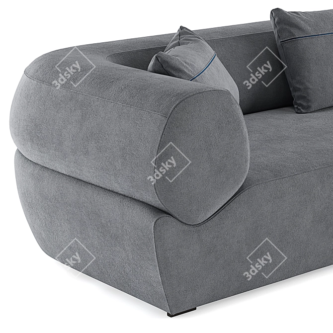 Modern B&B Italia Naviglio Corner Sofa 3D model image 4