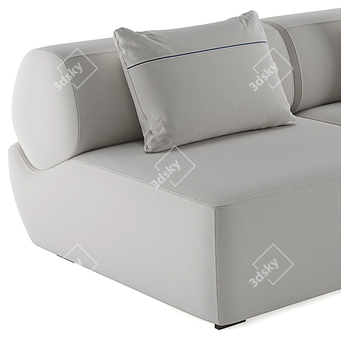 Modern B&B Italia Naviglio Corner Sofa 3D model image 5