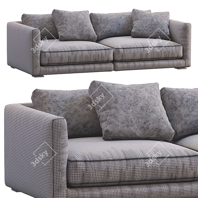 Elegant Poliform BRISTOL 1 Sofa 3D model image 5