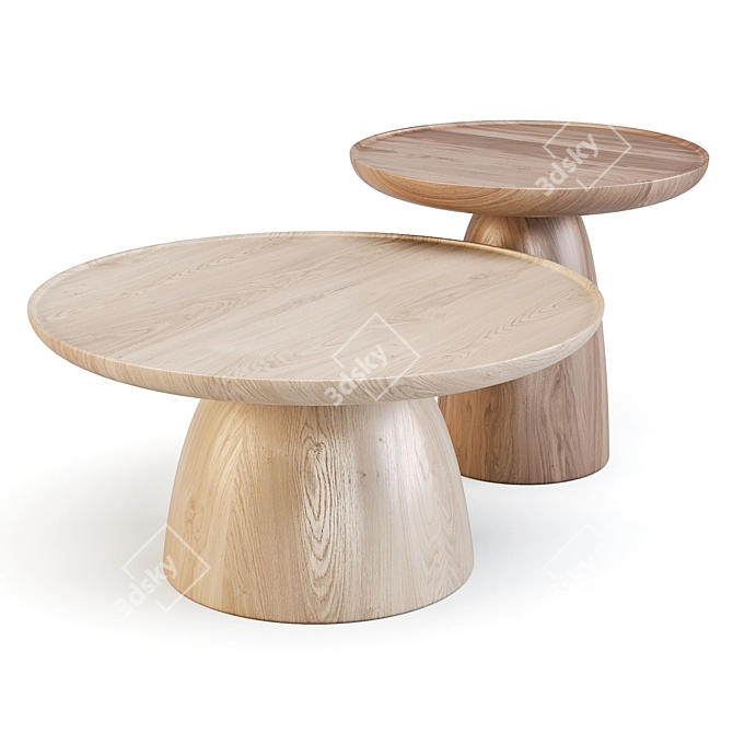 Forest Charm: Javorina Mushroom Coffee Table 3D model image 1