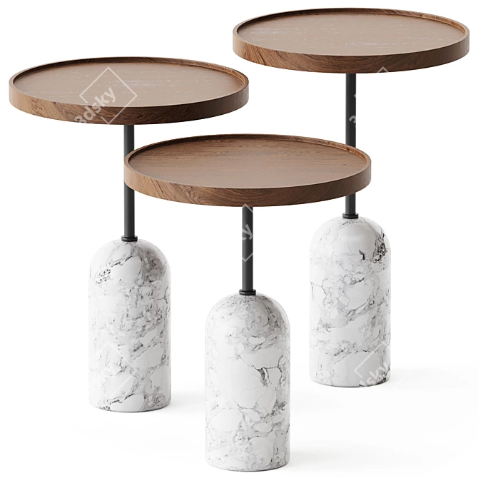 Ekero Round Side Tables by Porada 3D model image 1