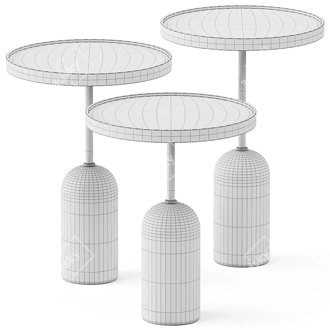 Ekero Round Side Tables by Porada 3D model image 2