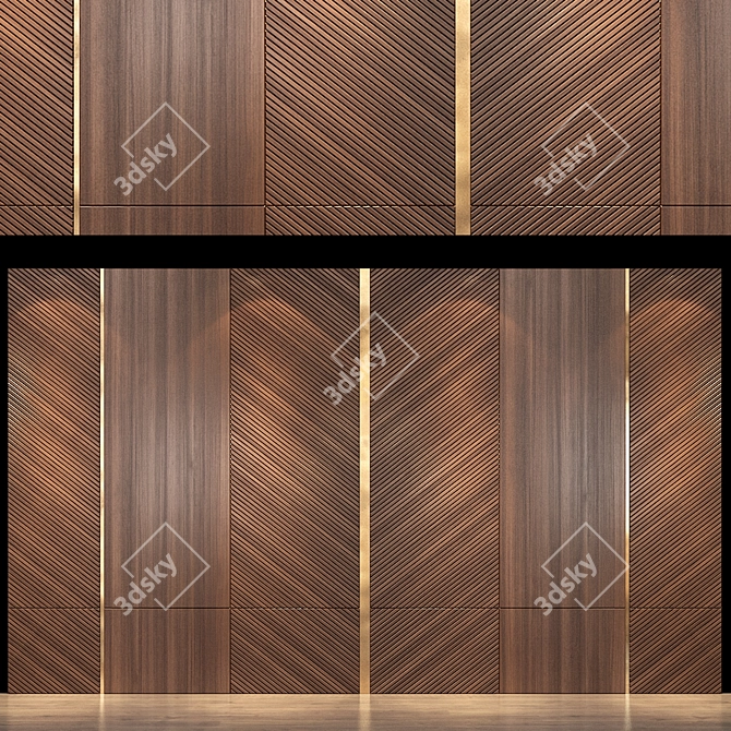 Stylish Wall Panel 43 3D model image 1