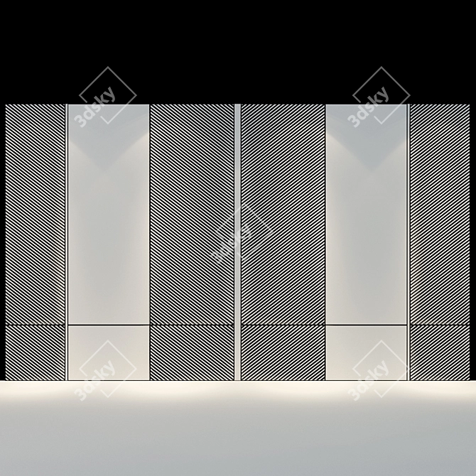 Stylish Wall Panel 43 3D model image 2