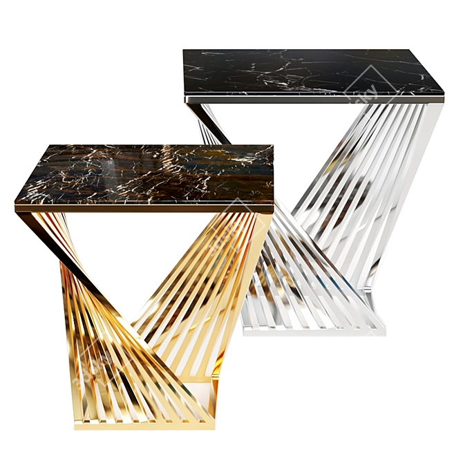 Elegant Wooden Coffee Table 3D model image 11