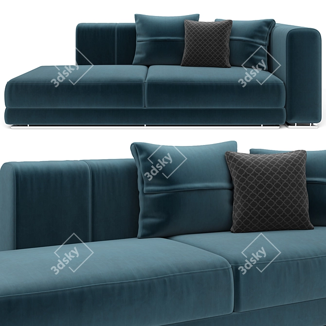 Mnoxet Modern Design Sofa: Enhanced Comfort & Style 3D model image 2